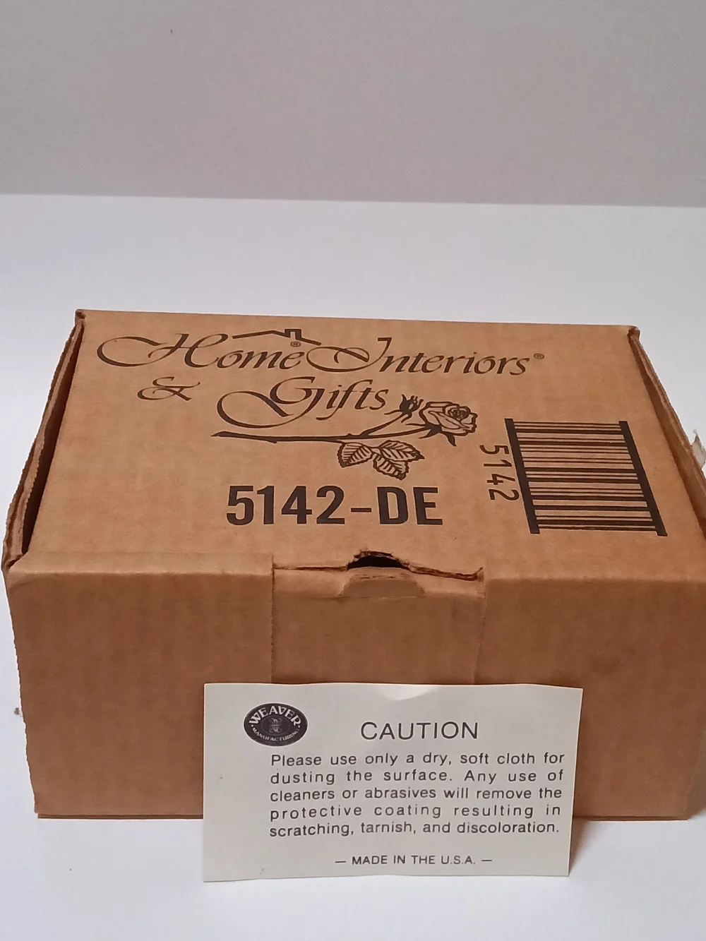 Vintage Home Interiors Brass Wire Sleigh Candle Holder Christmas Decor Boxed